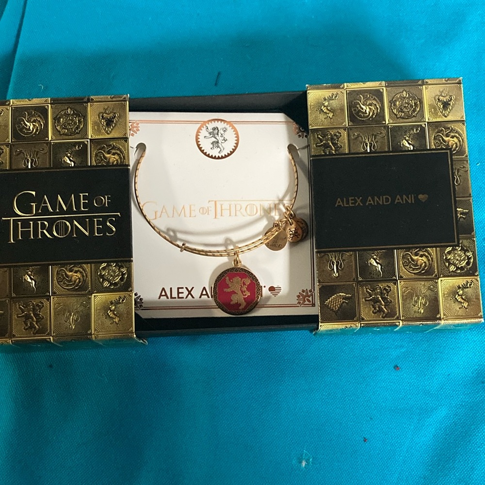 Alex and Ani Game of Thrones Gold and Red Bracelet NIB